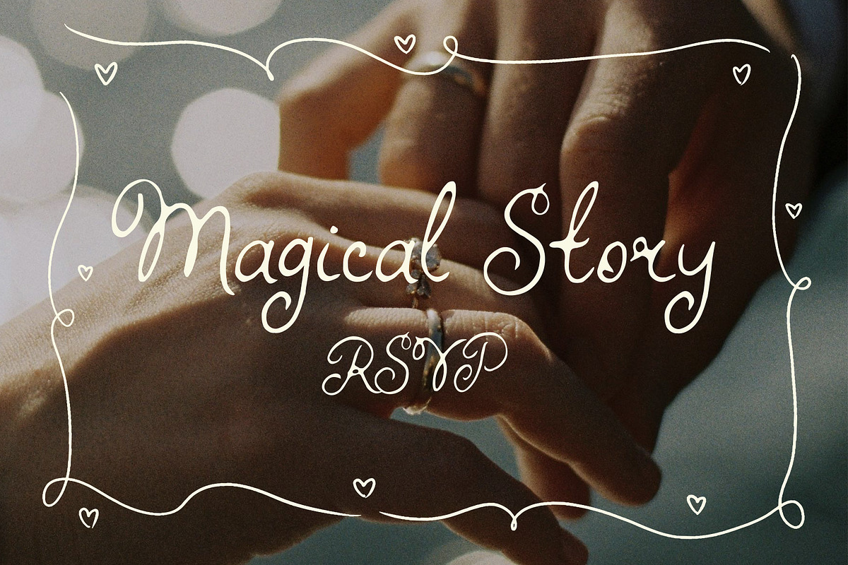 Whimsy Feast Whimsical Wedding Font, a Handwritten Font by Ayya Studio (Photo 5 of 18)