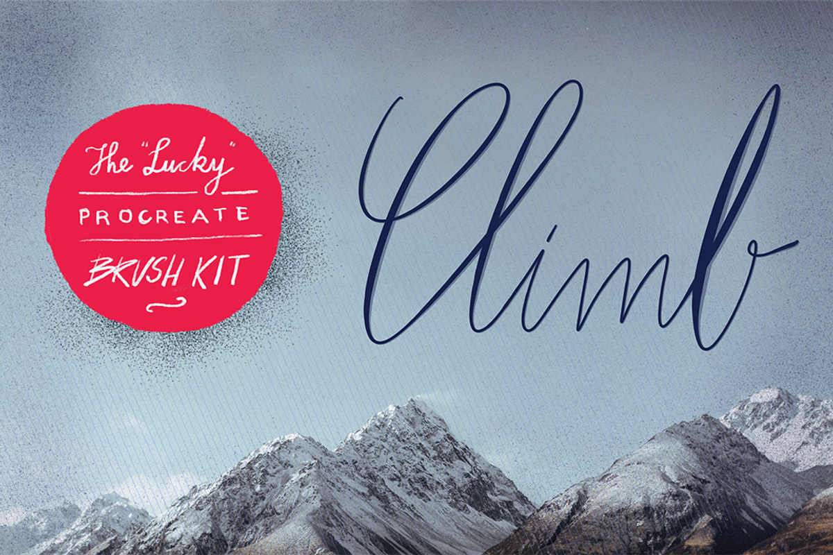 "The Lucky" Procreate lettering kit
