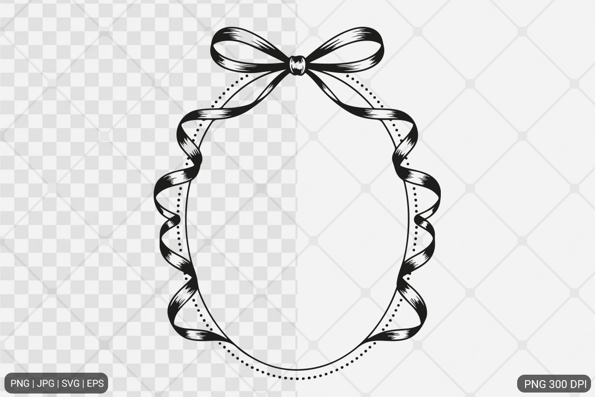 Bow Frame SVG PNG Bundle, an Illustration by Actual Pixel (Photo 2 of 19)