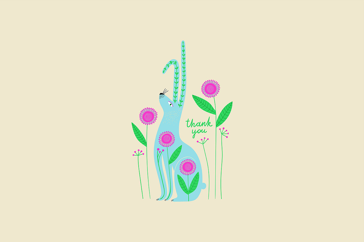 Folk Art Rabbits, an Animal Illustration by Annakniaz (Photo 15 of 15)