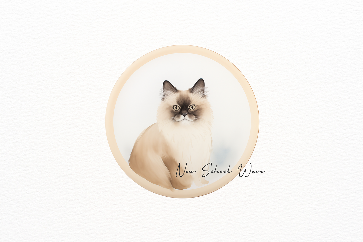 Cute Cat Portrait Round Clipart, an Animal Illustration by New-School-Wave (Photo 4 of 5)