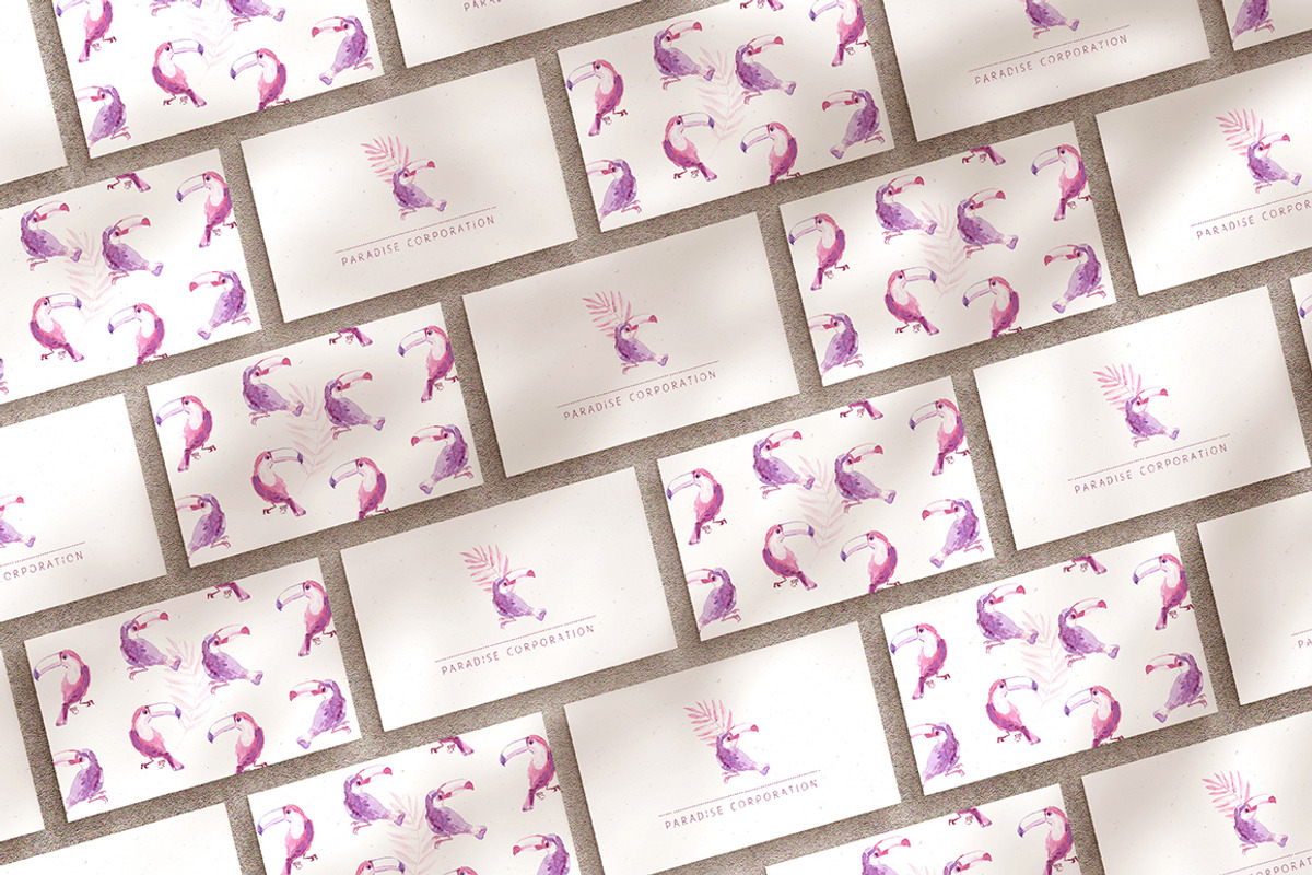 Pink Tropics patterns., a Pattern Graphic by Dinkoobraz (Photo 3 of 9)
