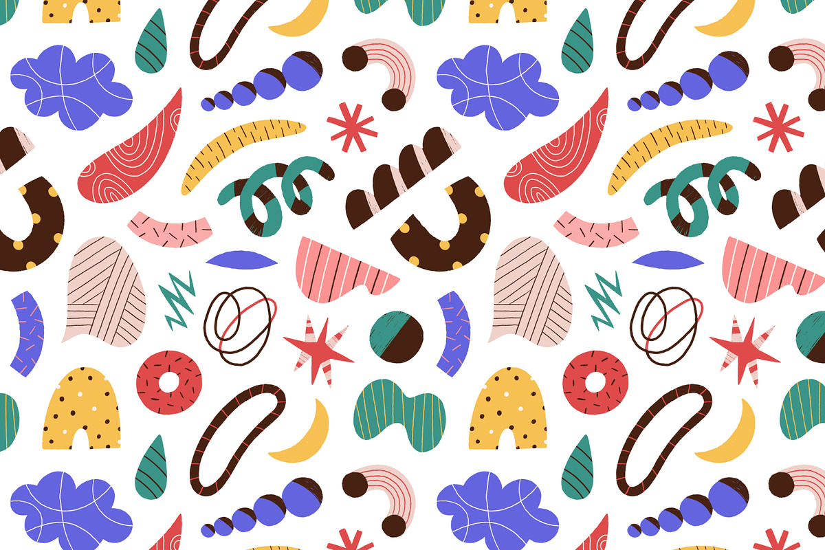 Abstract shapes seamless patterns, a Pattern Graphic by Good Studio