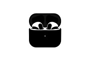 50 Wireless Earbuds Silhouette Icon, an Illustration by abu67222 (Thumbnail 11 of 51)