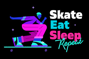 Neon Skaters Set