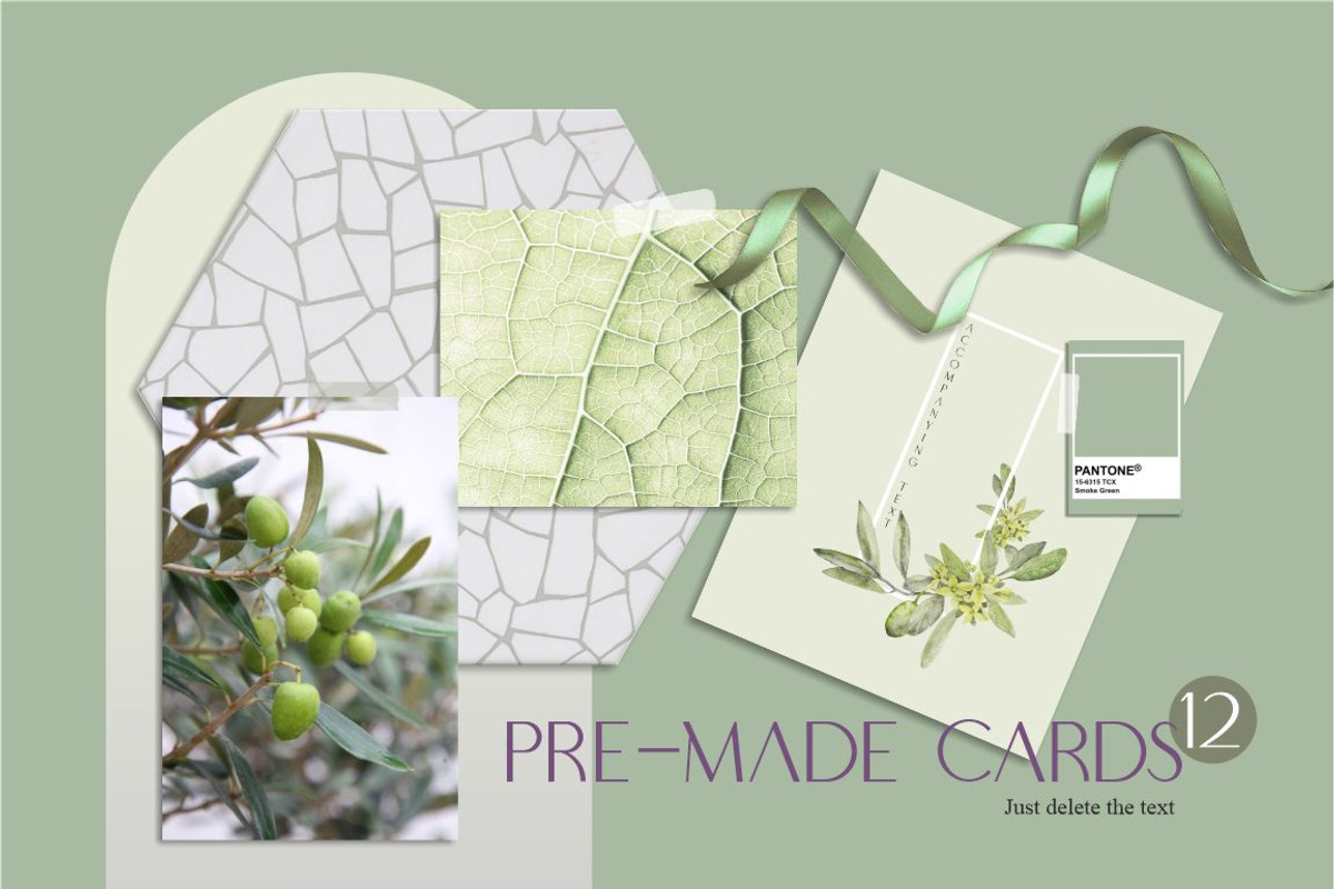 OLIVE - watercolor set, an Object Graphic by Collection by VY (Photo 9 of 14)
