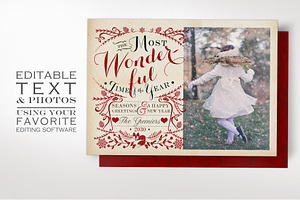 Christmas Photo Card Template
