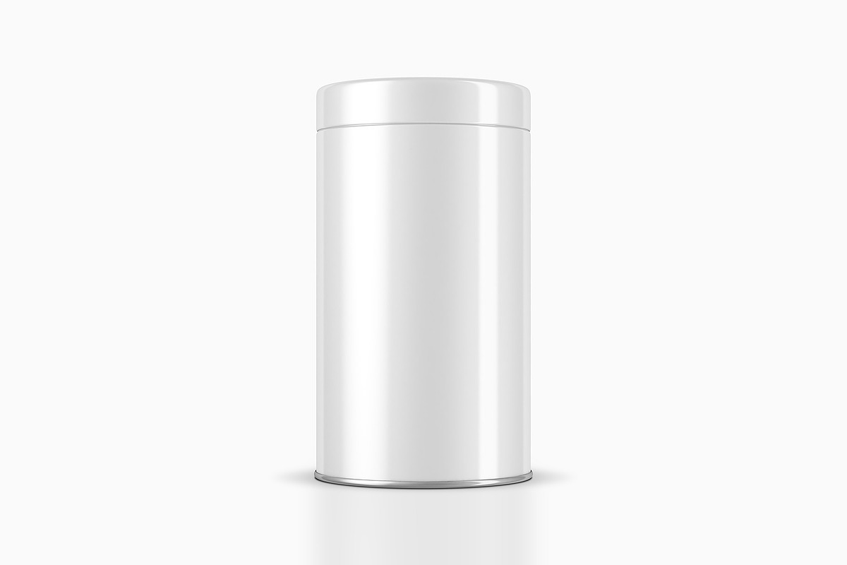 Metal Tin Can Packaging PSD Mockup, a Cups & Container Mockup by GreatFruit (Photo 2 of 5)