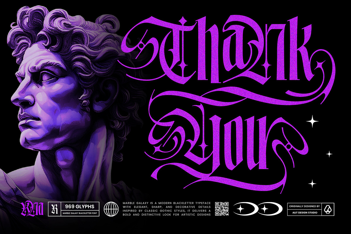 Marble Galaxy Typeface, a Blackletter Font by alit design (Photo 20 of 20)