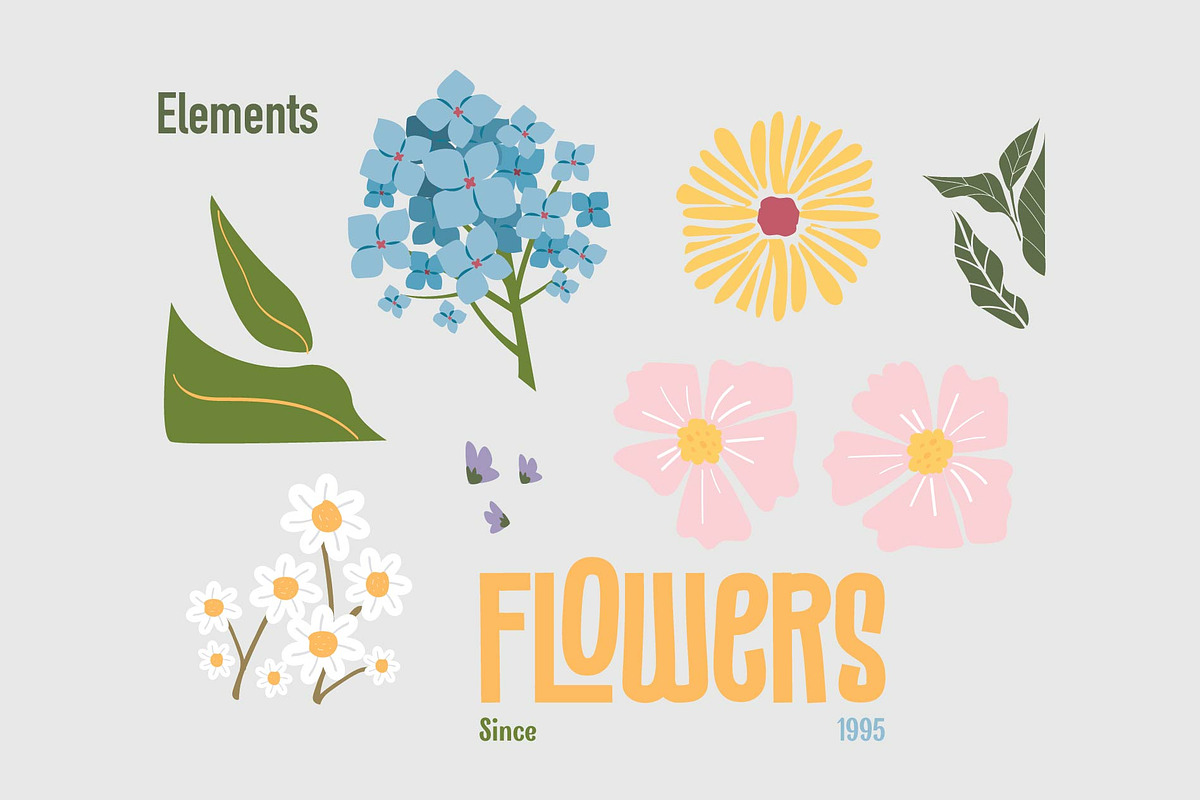 Poster flower - Retro, an Illustration by linhnguyen124 (Photo 3 of 3)