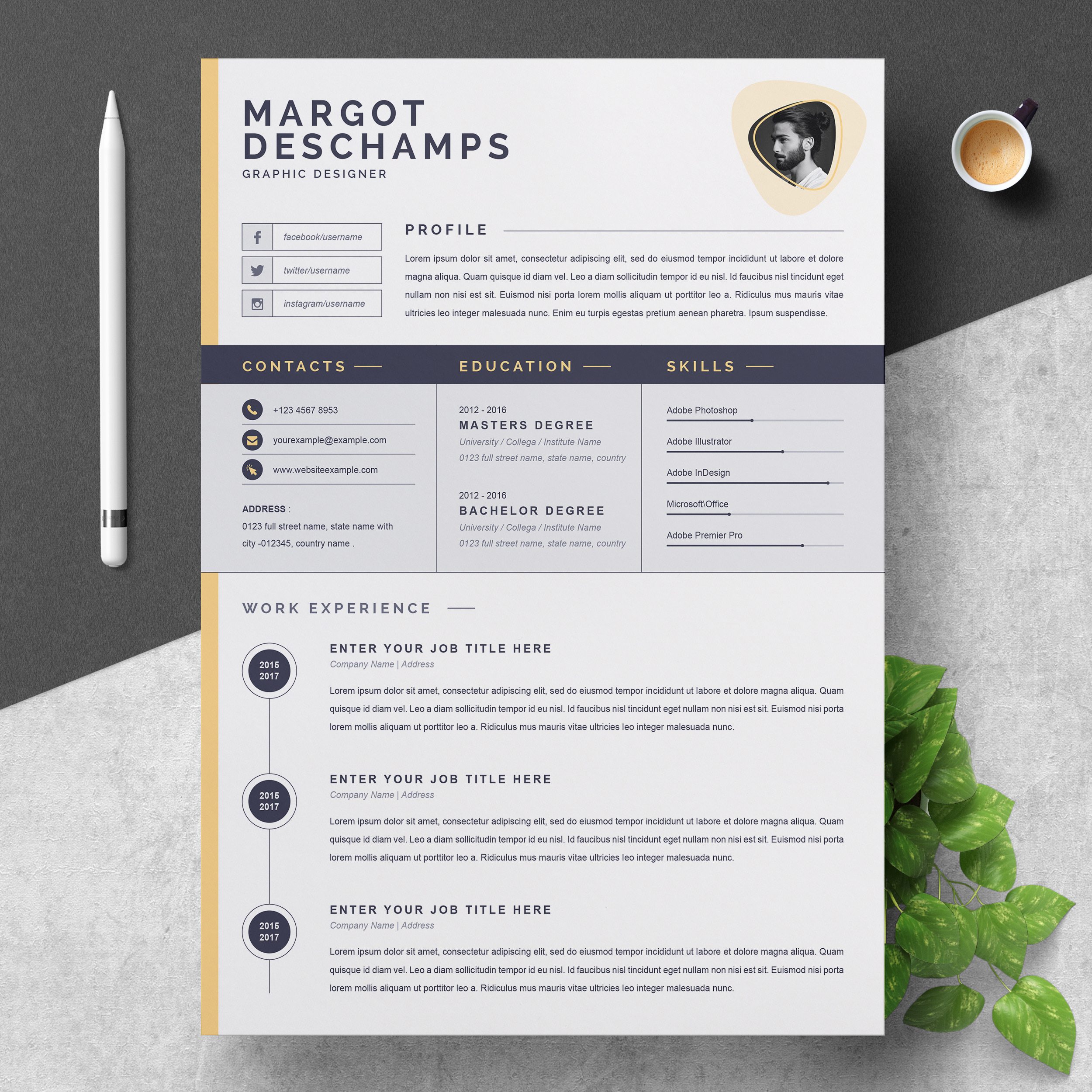 Professional Resume Template, a Resume Template by ResumeInventor