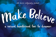 Make Believe Font, a Sans Serif Font by ElleMarieCalligraphy (Thumbnail 1 of 14)