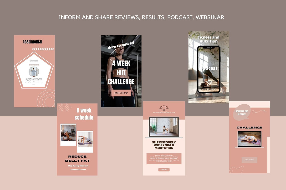 Fitness Coach Instagram Templates, a Social Media Template by Deepa Template Studio (Photo 12 of 18)