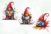 Whimsical Colorful Gnome Clipart, an Illustration by Creative Art (Thumbnail 3 of 11)