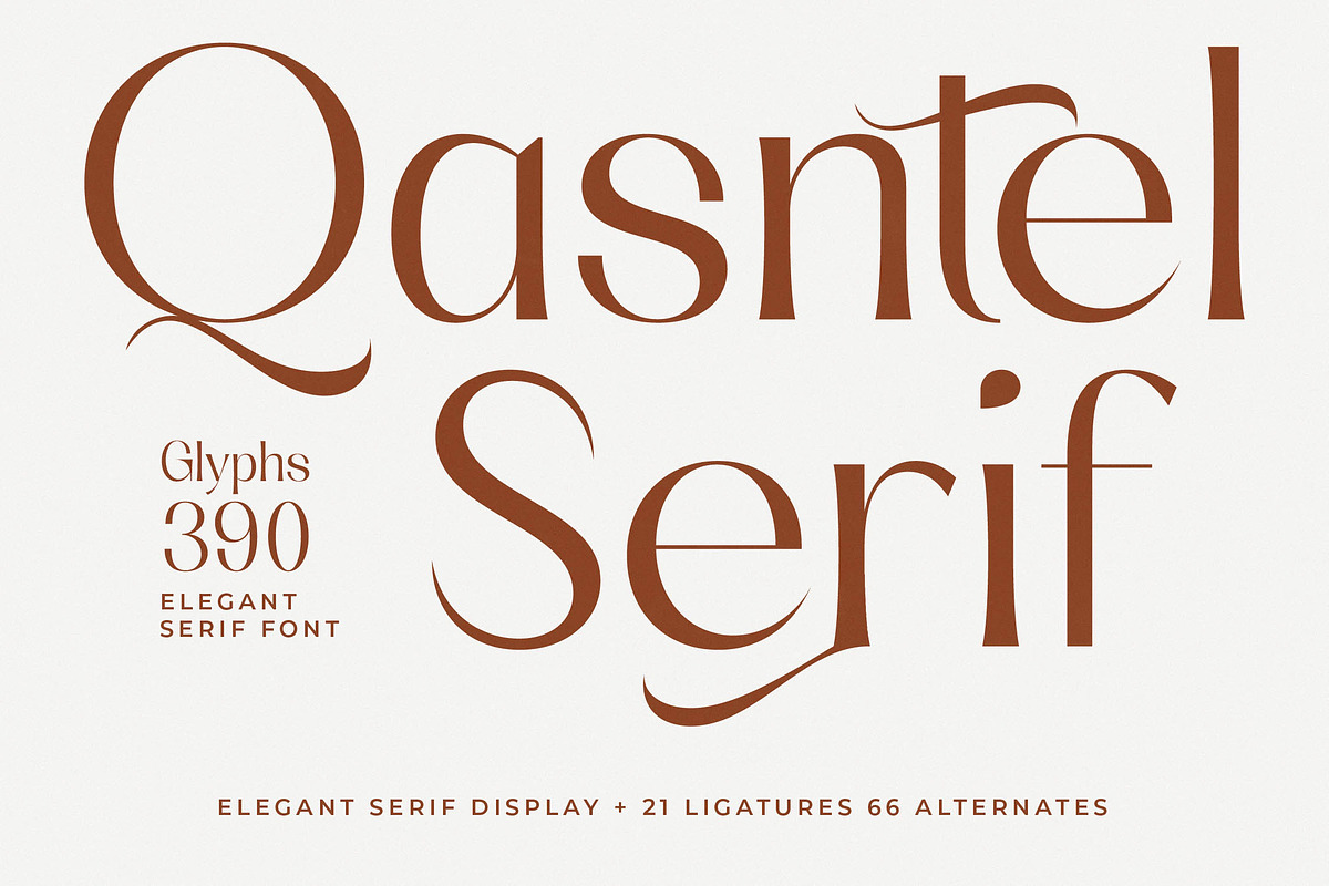 Qasntel Elegant Serif Display, a Serif Font by timelesstype.co (Photo 1 of 20)