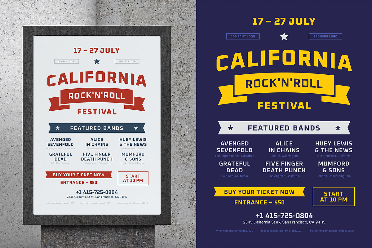 Music Festival Poster Template, a Flyer Template by Danil Polshin (Photo 1 of 10)