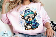 Cute Christmas Cow Png, a Seasonal Illustration by Daily.Designs (Thumbnail 3 of 5)