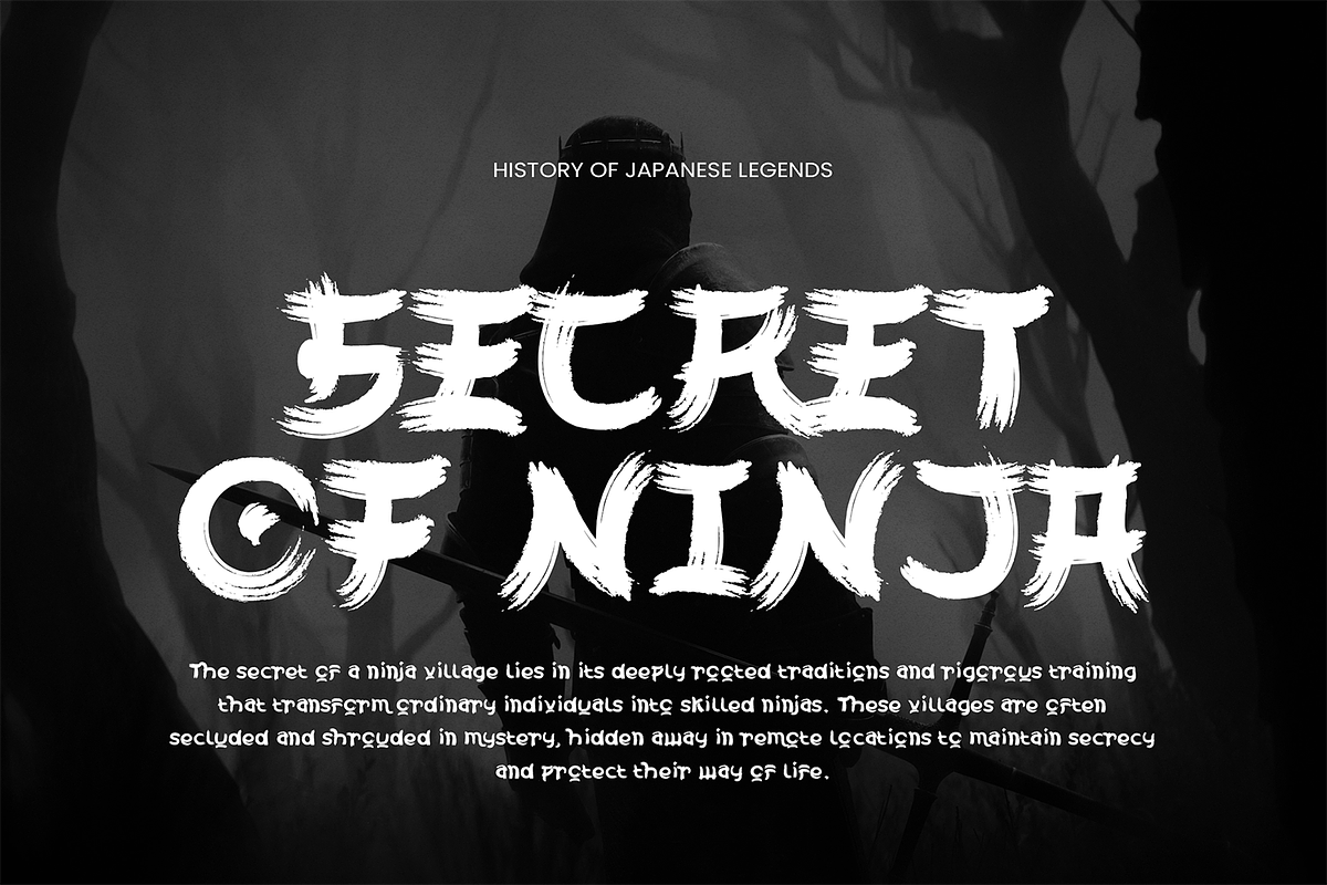 Kofirayu - Japanese Brush Font, a Handwritten Font by Elmous (Photo 4 of 7)