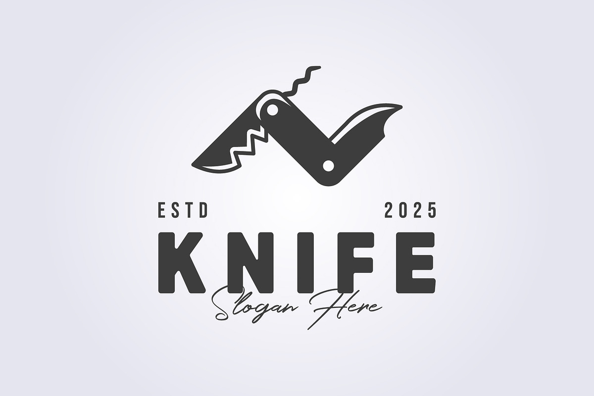 vintage multi knife logo template, a Branding & Logo Template by Lodzrov