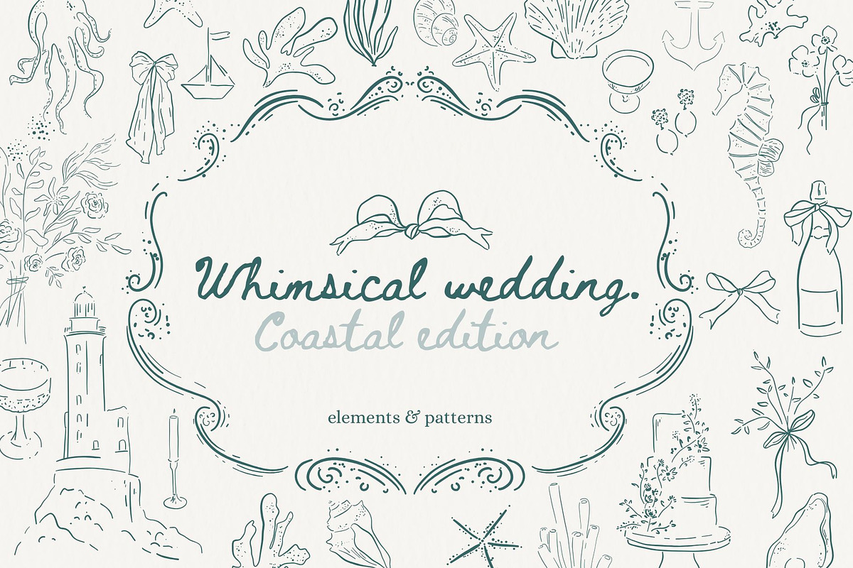Whimsical Wedding: Coastal Edition, an Illustration by PaperJamLab (Photo 1 of 17)
