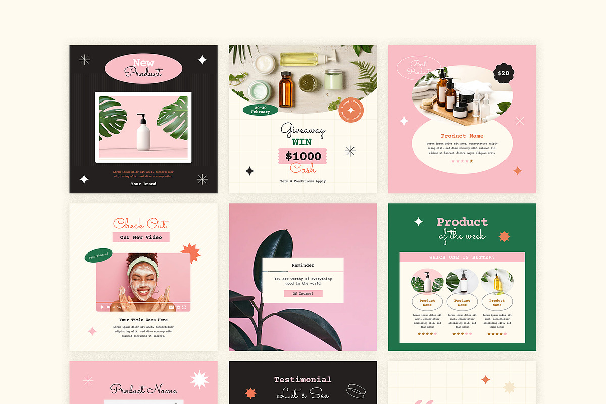 Beauty Instagram Templates, a Social Media Template by Vynetta (Photo 7 of 7)