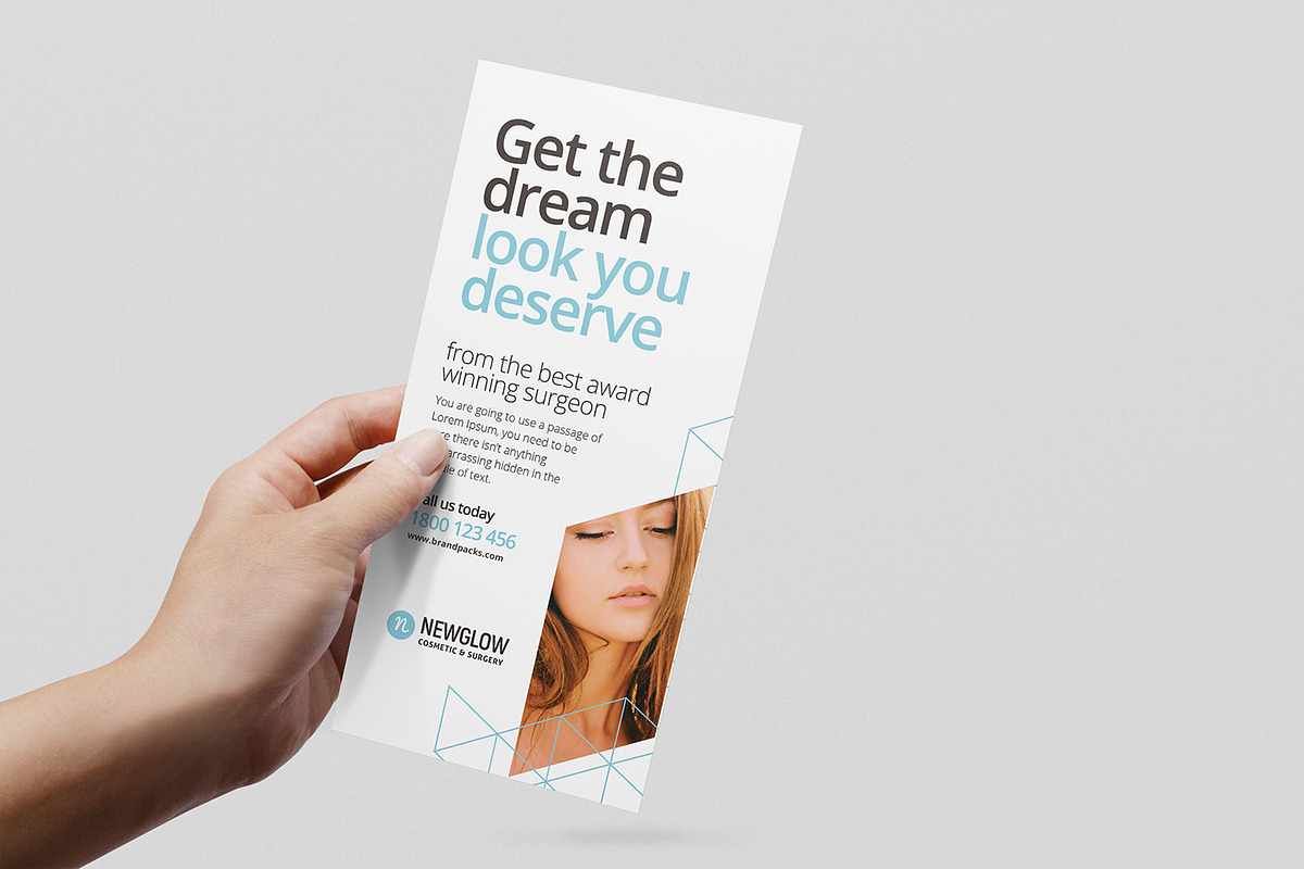 Cosmetic DL Rack Card, a Card Template by BrandPacks