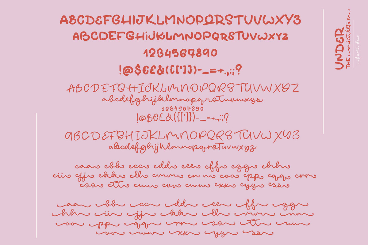 Under The Mistletoe Font Duo, a Script Font by CallMeStasia (Photo 13 of 13)
