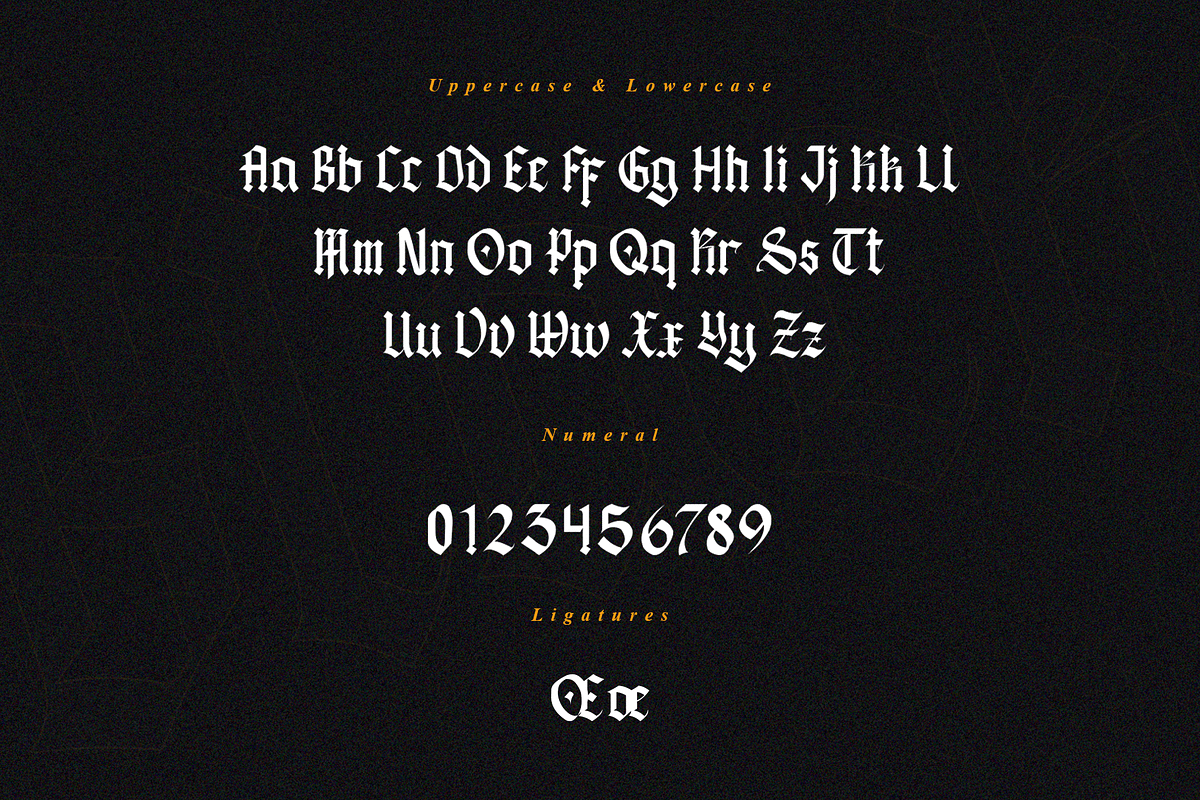 Black Alberia - Modern Blackletter, a Blackletter Font by overlaytemplates (Photo 4 of 5)
