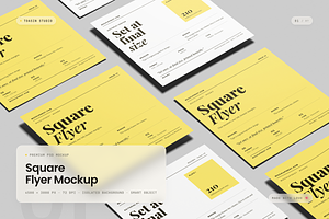 Square Flyer Mockup, an Advertising Mockup by Toasin Studio