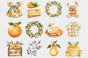 Orange Baby Shower Clipart, a Seasonal Illustration by Design Market (Thumbnail 5 of 5)
