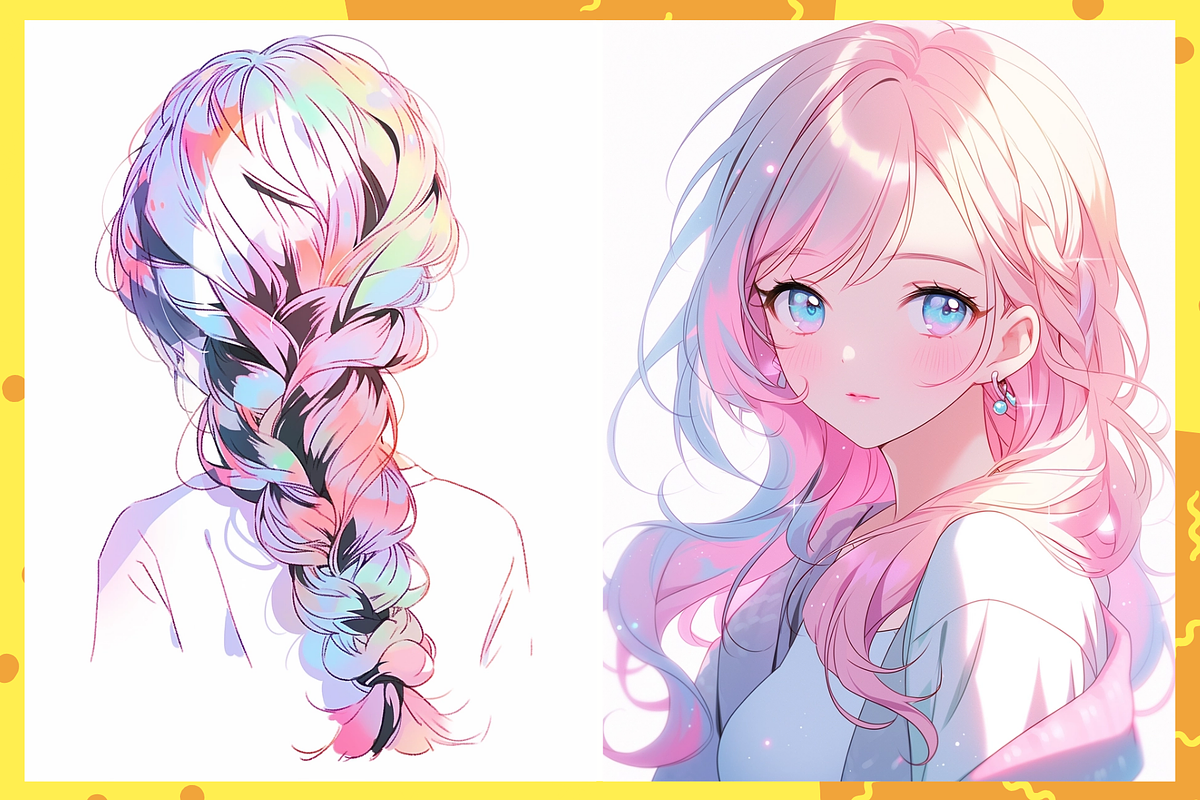Outline Hair Brushes for Procreate, a Brush Add-On by nikiartcorner (Photo 9 of 9)
