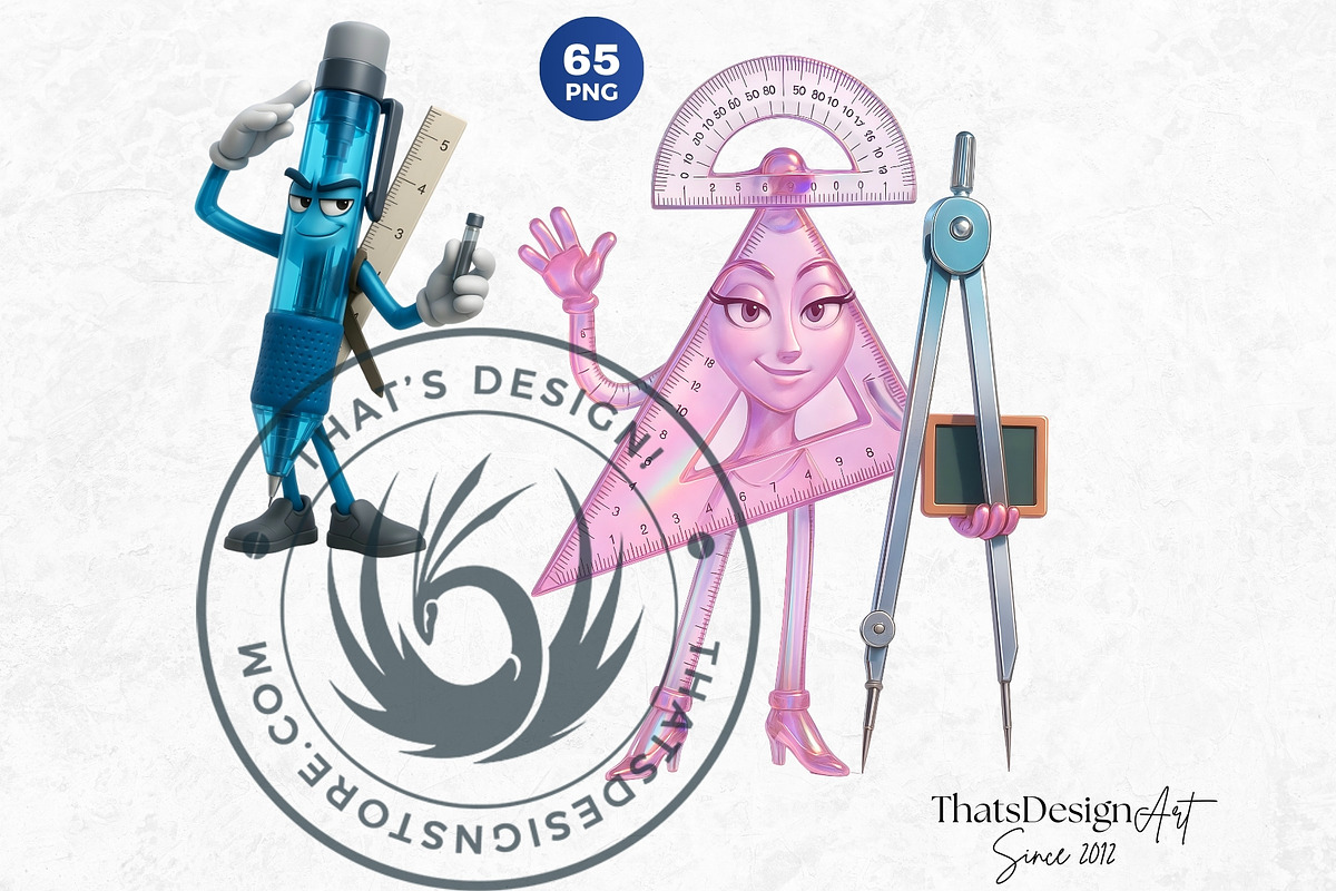 Back To school Buddies Clipart Set, an Education Illustration by ThatsDesignArt (Photo 10 of 10)