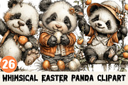 Whimsical Easter Panda Clipart, a Graphic by CitraGraphics (Thumbnail 1 of 5)