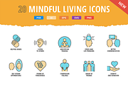 20 Mindful Living Icon Set, an Icon by Flat Icons (Thumbnail 1 of 4)