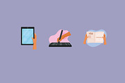 Working Illustrations Set, an Object Illustration by studiogstock (Thumbnail 4 of 4)