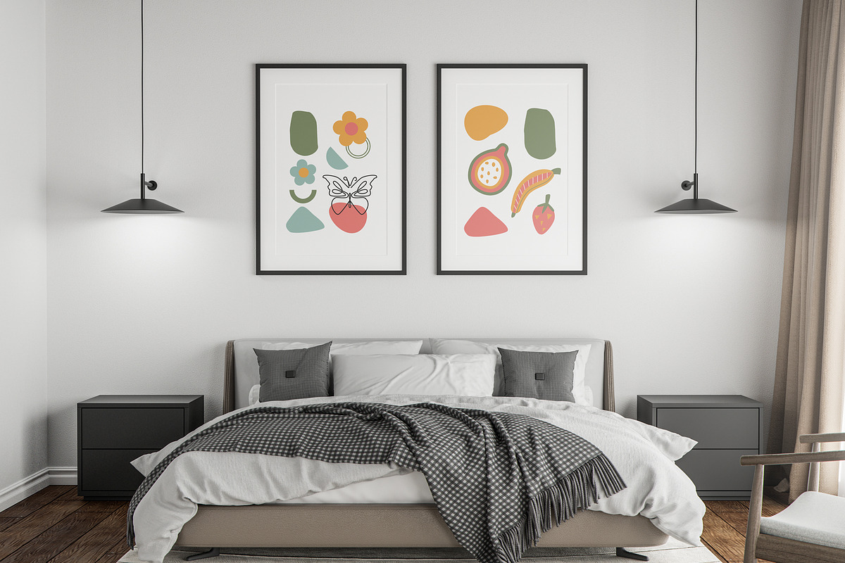 MidCentury 60s 70s Retro Floral set, an Object Graphic by Sofico (Photo 6 of 16)