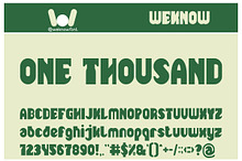 One Thousand font