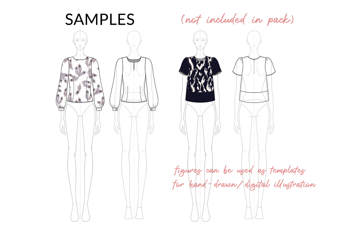 Straight Pose Fashion Croquis, a Person Illustration by Art by Lin (Photo 3 of 5)