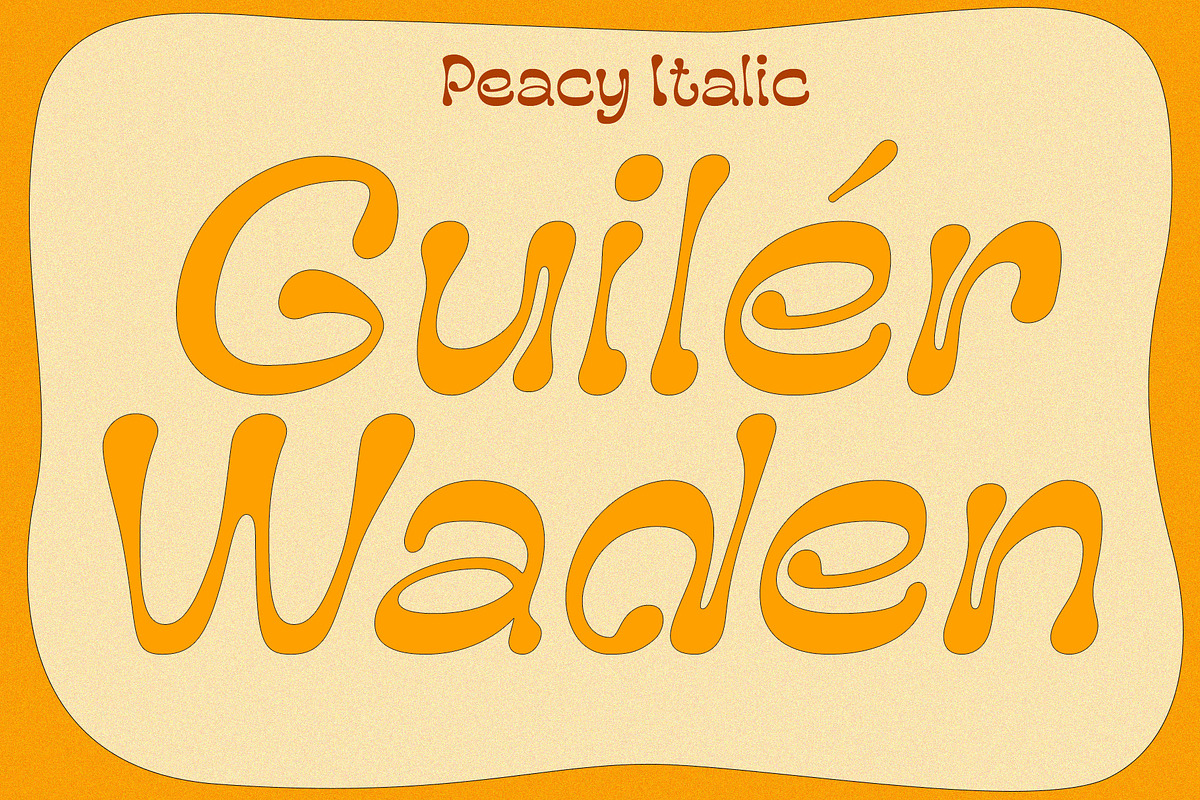 Peacy – Psychedelic Font, a Sans Serif Font by Craft Supply Co. (Photo 5 of 8)