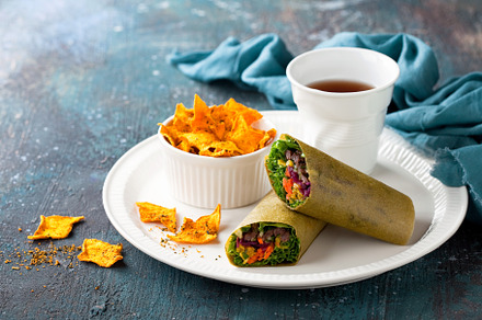 Tortilla coconut moringa wraps sandw