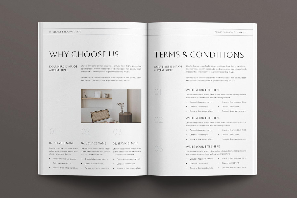 Service & Pricing Guide Template