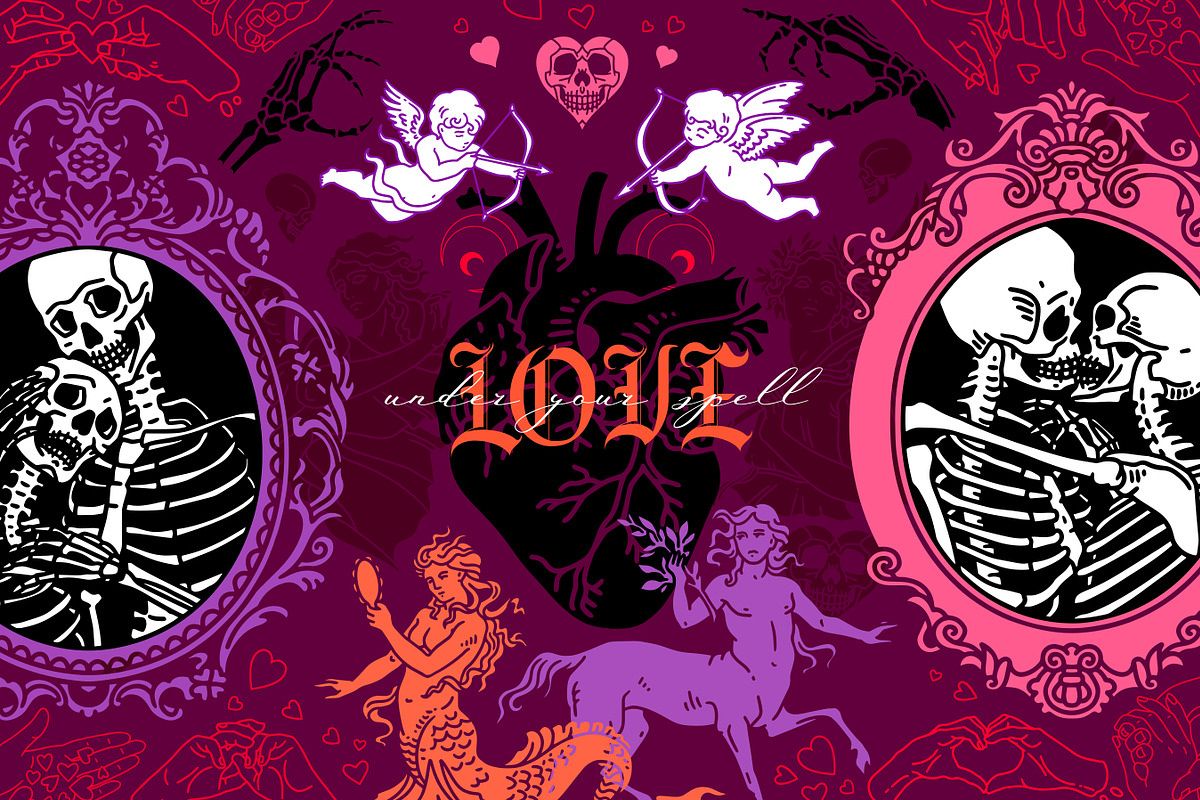 Dark Valentine. Romantic Halloween, an Illustration by OlgaSoi007 (Photo 1 of 10)