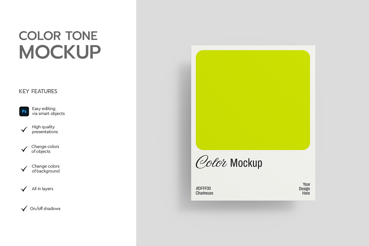 Color Tone Mockup Template, a Product Mockup by graphypix (Photo 2 of 4)
