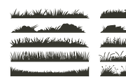 vector of grass silhouette template, an Object Illustration by lawoel (Thumbnail 3 of 3)