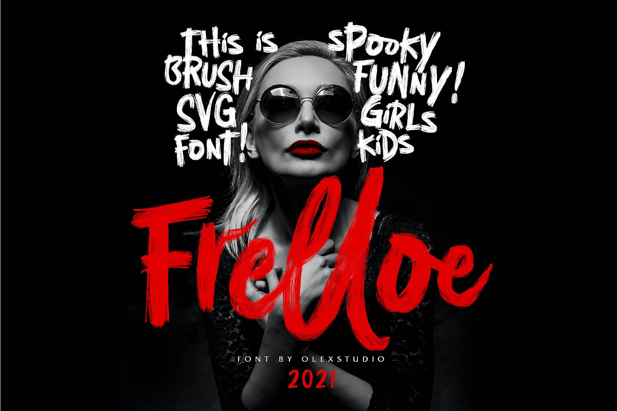 FRELLOE - SVG FONT, a Font by Olexstudio (Photo 1 of 8)