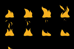 Sprite Sheets Fire Loop. Ready for