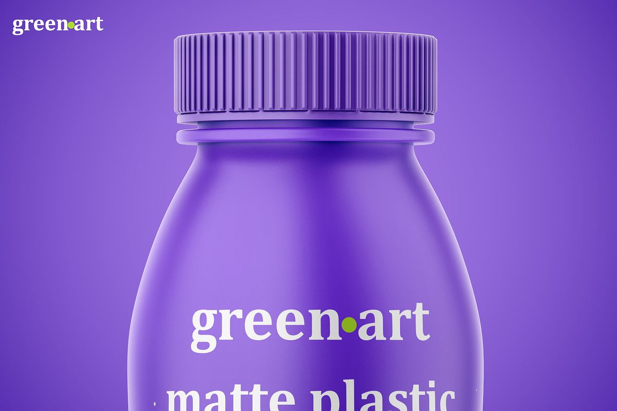 Matte Plastic Bottle Mockup, a Packaging Mockup by Green Art (Photo 2 of 3)