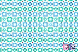 Bright Geometric Tile Pattern, a Pattern Graphic by MISS CHATZ