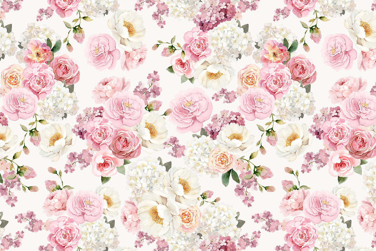 Rose Pink Watercolor Floral, a Decorative Illustration by Lana Elanor (Photo 8 of 14)