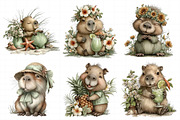 Summer Funny Capybara Clipart, an Illustration by Daily.Designs (Thumbnail 7 of 8)